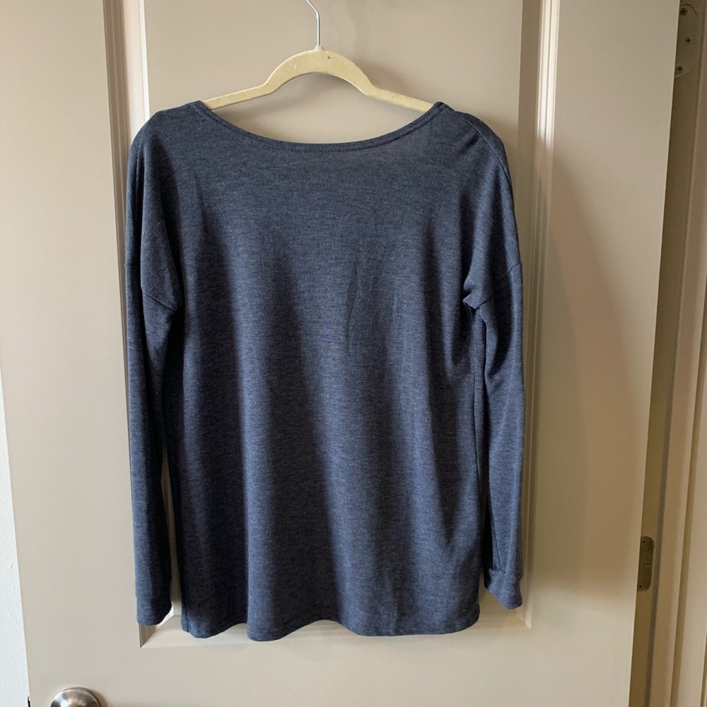 Open Back Grey Sweater